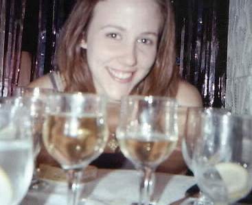Cydney had a little wine with dinner